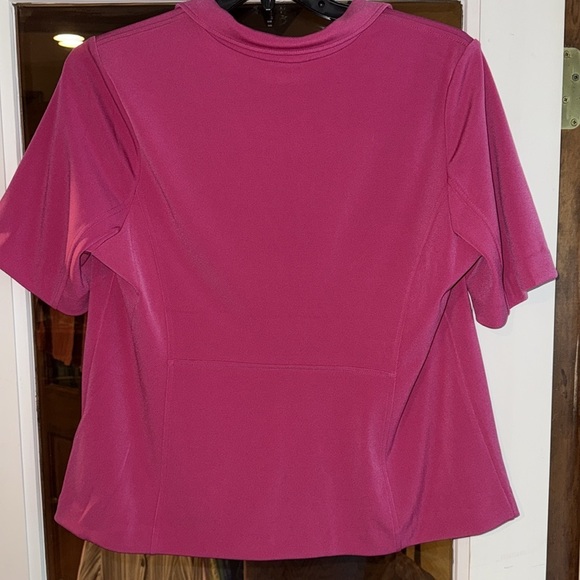 Susan Graver L Vintage Orchid Bright Pink single button elbow sleeve jacket NWOT - Picture 8 of 10